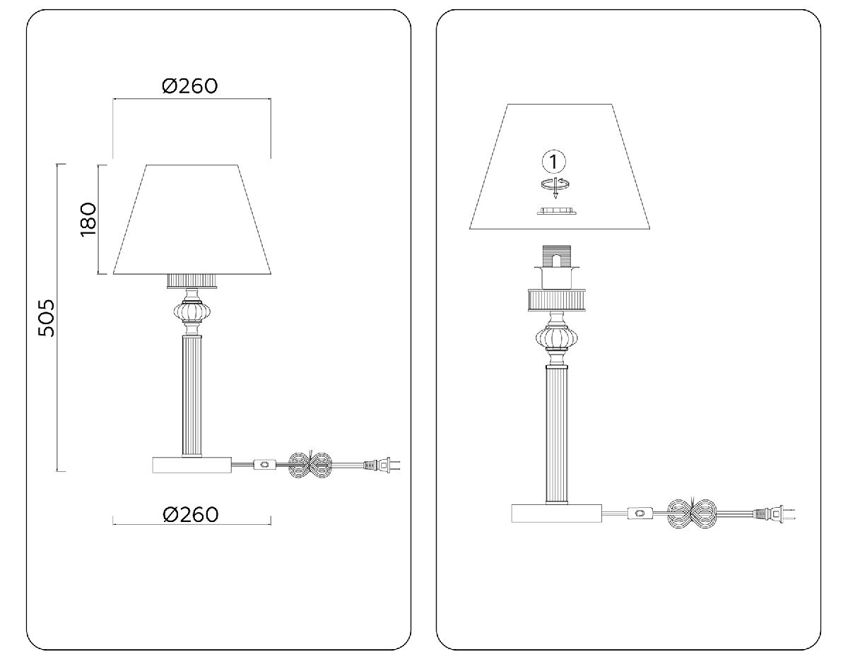 настольная лампа ambrella light high light heigh light lh71007