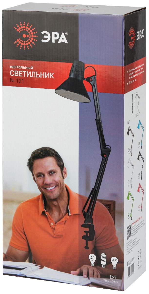 настольная лампа эра n-121-e27-40w-gr б0052760