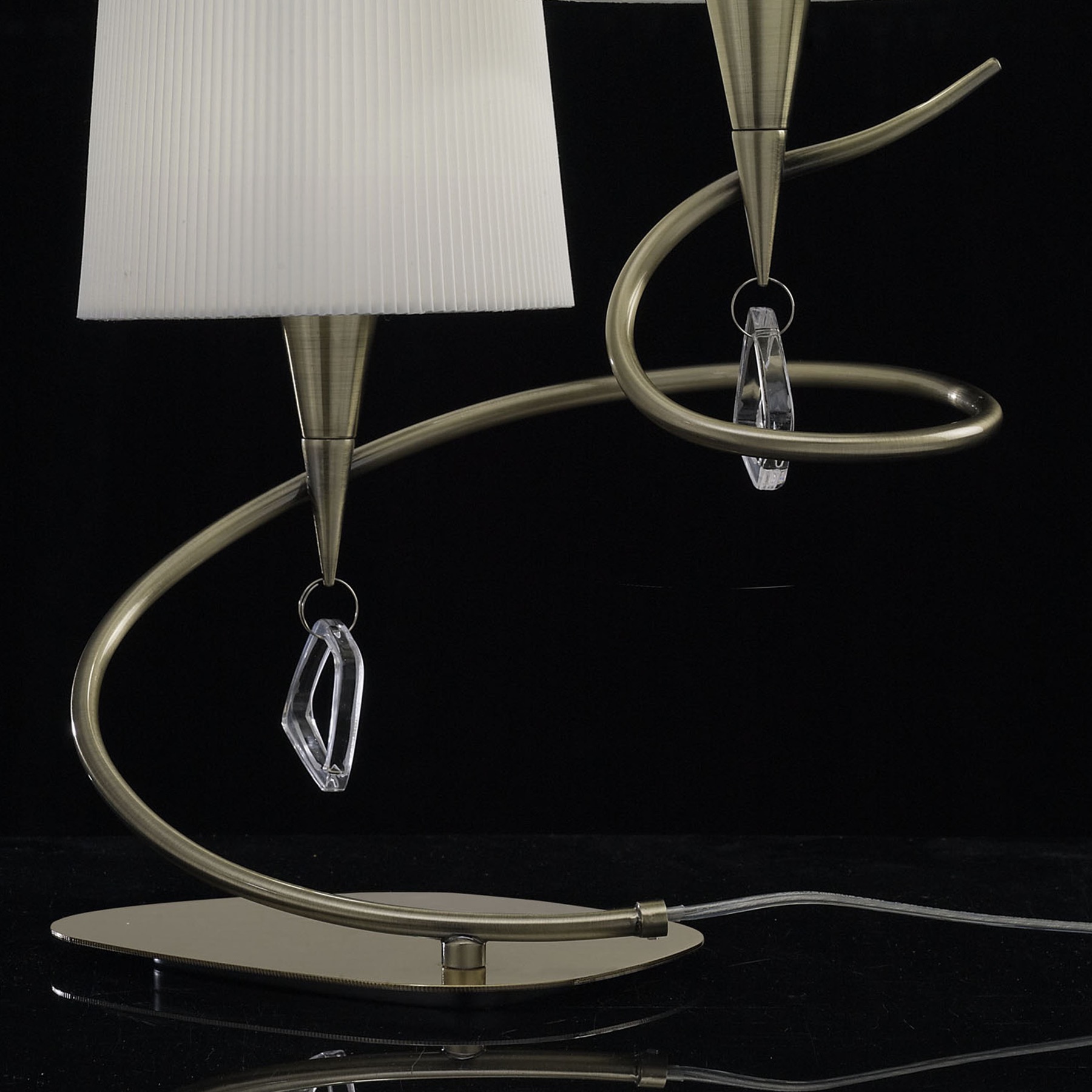 настольная лампа mantra mara antique brass 1631