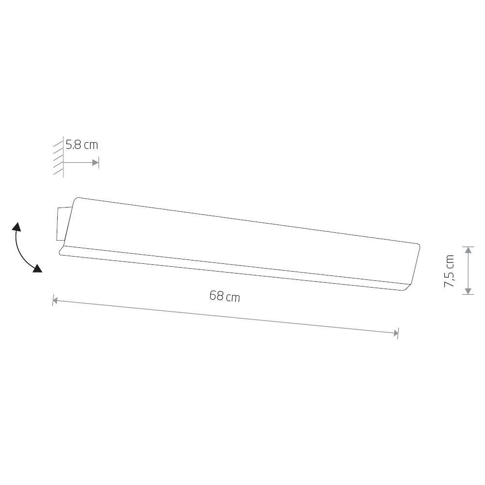 настенный светильник nowodvorski wing led 7550