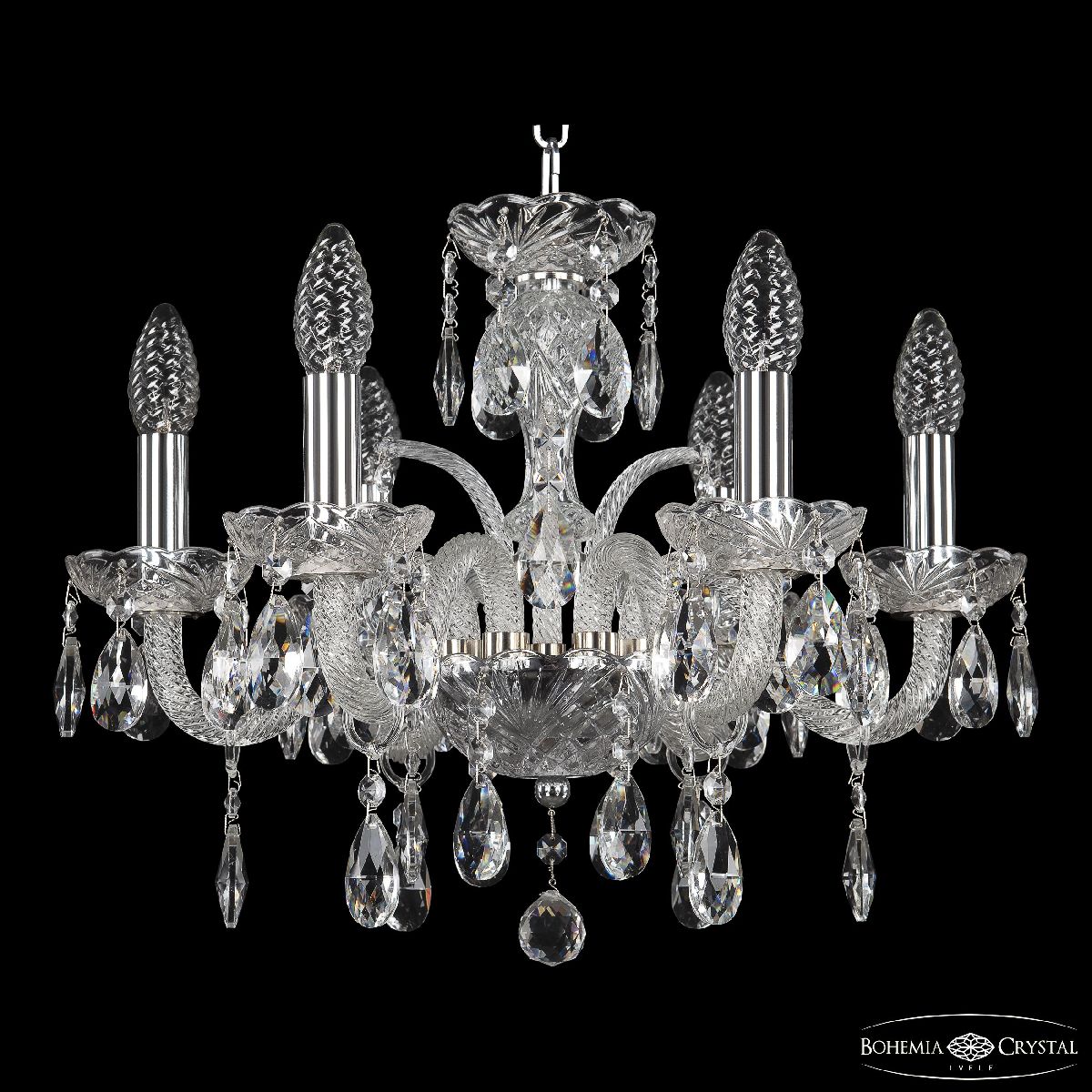 подвесная люстра bohemia ivele crystal 118/6/141 ni