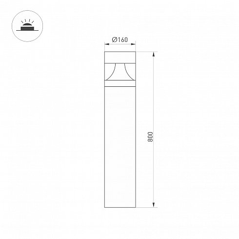 ландшафтный светильник arlight lgd-landmark-boll-h800-20w day4000-mix 045533