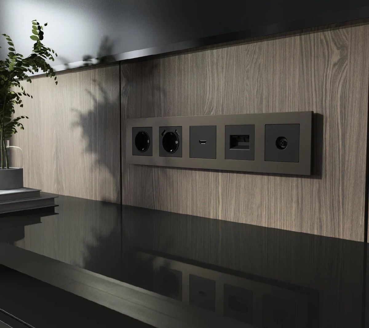рамка на 5 постов werkel slab w0052963 4690389207945 a067788