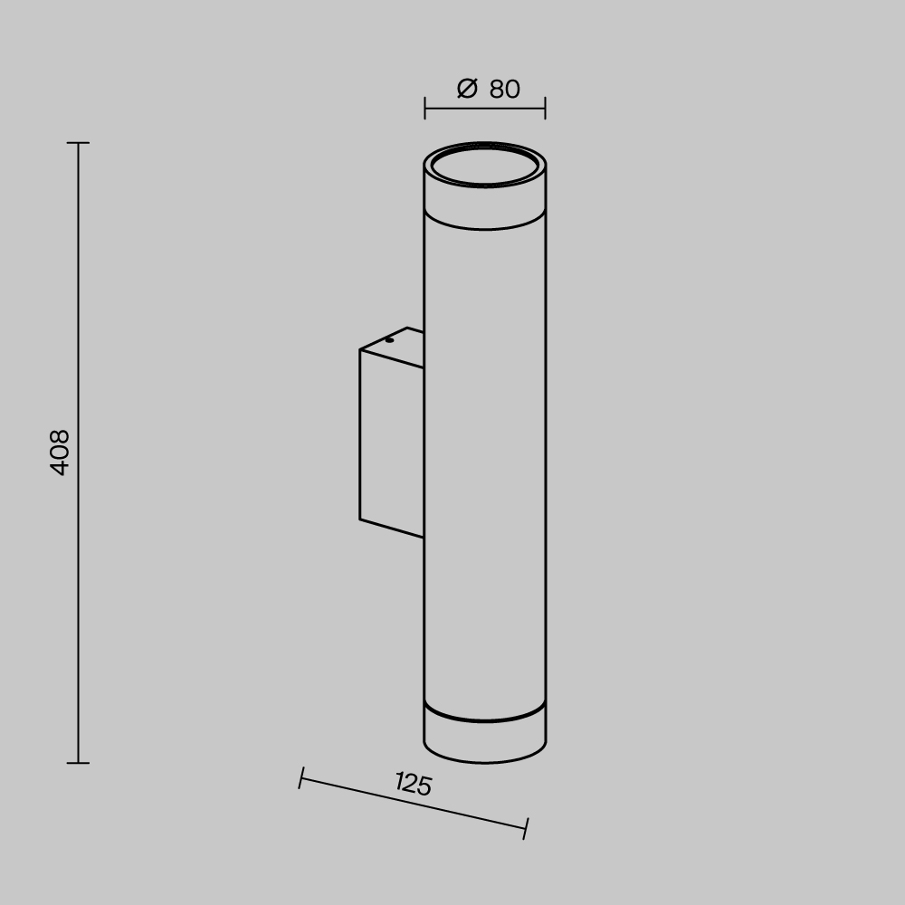 уличный настенный светильник maytoni shim o514wl-l30b3k1