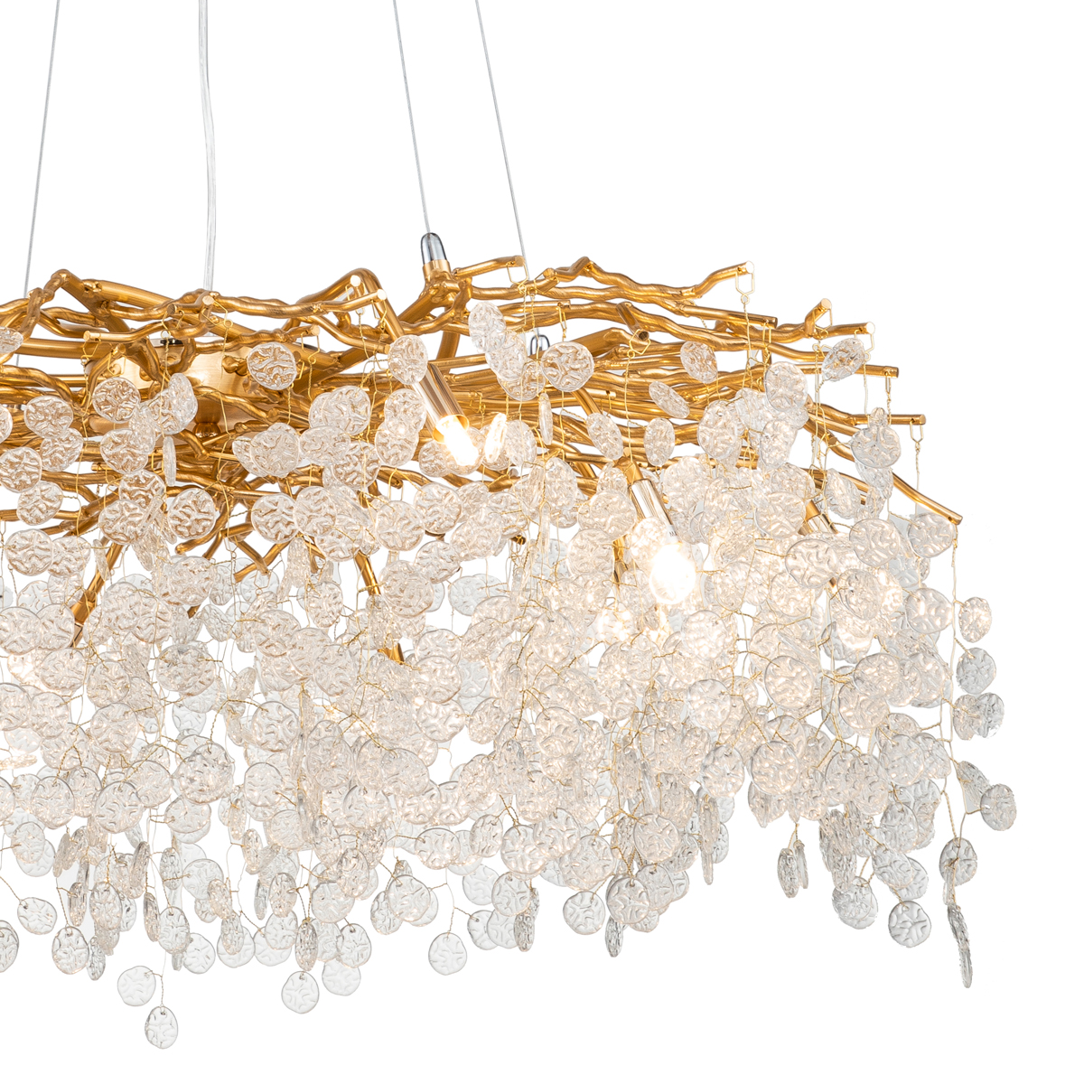 люстра shiro-noda ftb006r-100 brass/clear delight collection