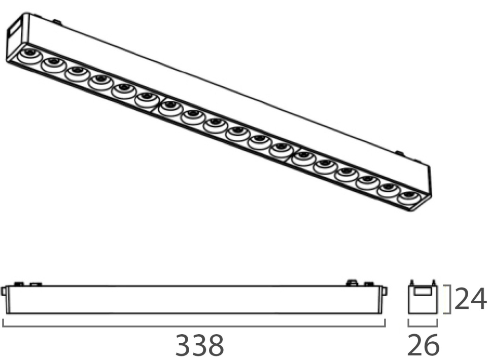 трековый магнитный светильник italline kreator it09-9011 black 3000k