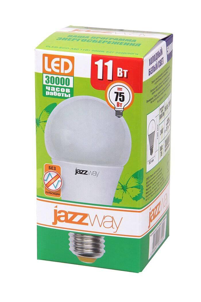 лампа светодиодная jazzway e27 11w 5000k матовая 1033222