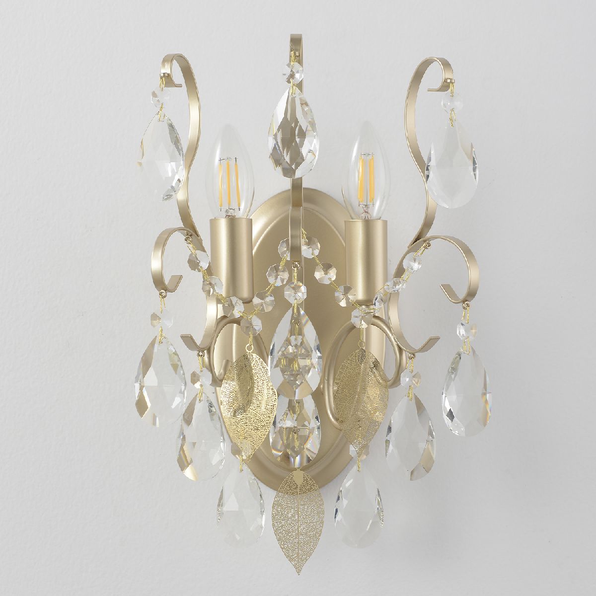 бра crystal lux esmiralda ap2 gold
