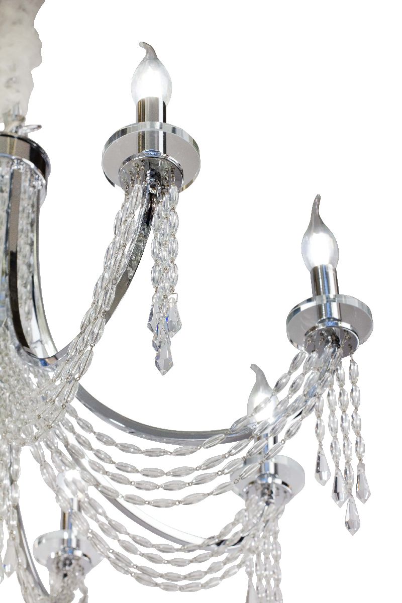 подвесная люстра am group viore sp6 chrome