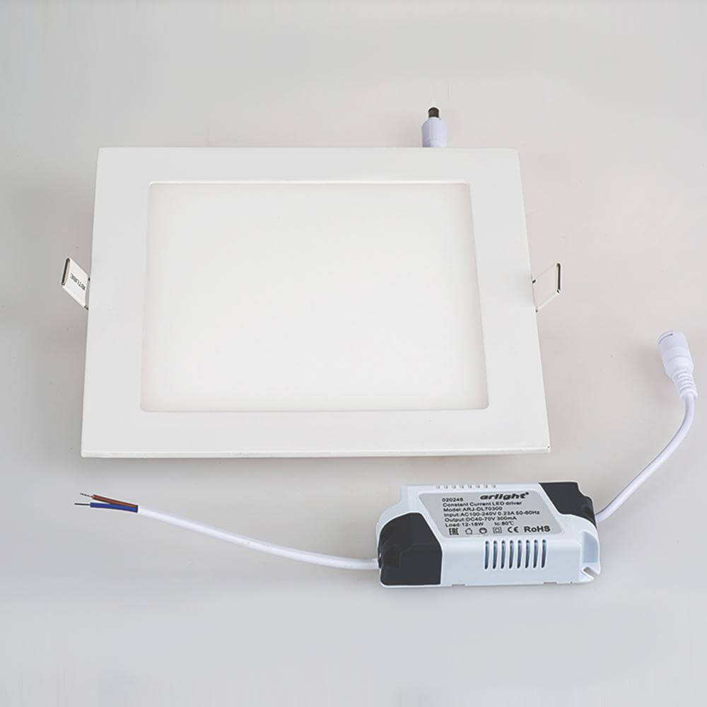 встраиваемый светодиодный светильник arlight dl-192x192m-18w warm white 020134