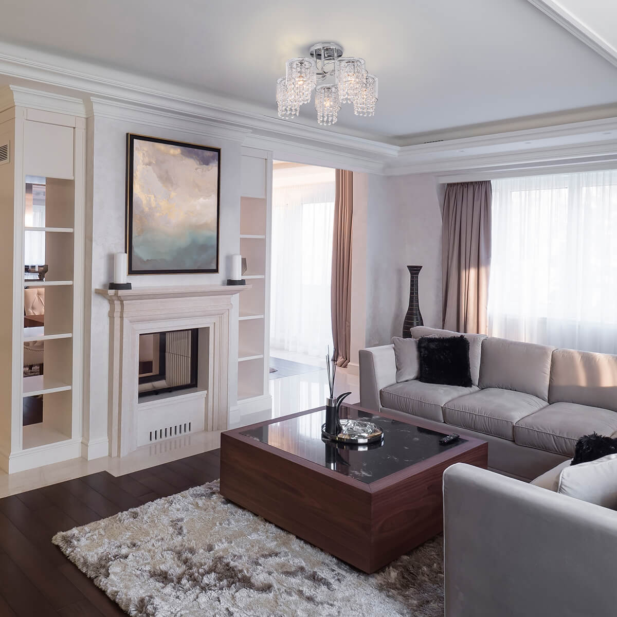 потолочная люстра eurosvet bonnie 30137/5 хром