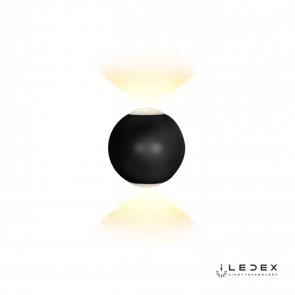 настенный светильник iledex rainbow zd8168-6w rgb bk