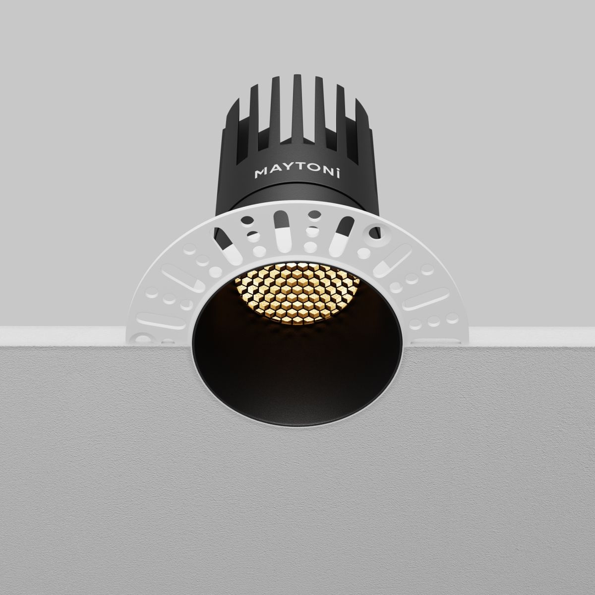 встраиваемый светильник maytoni dip dl122-15w-2.7k-trs-b