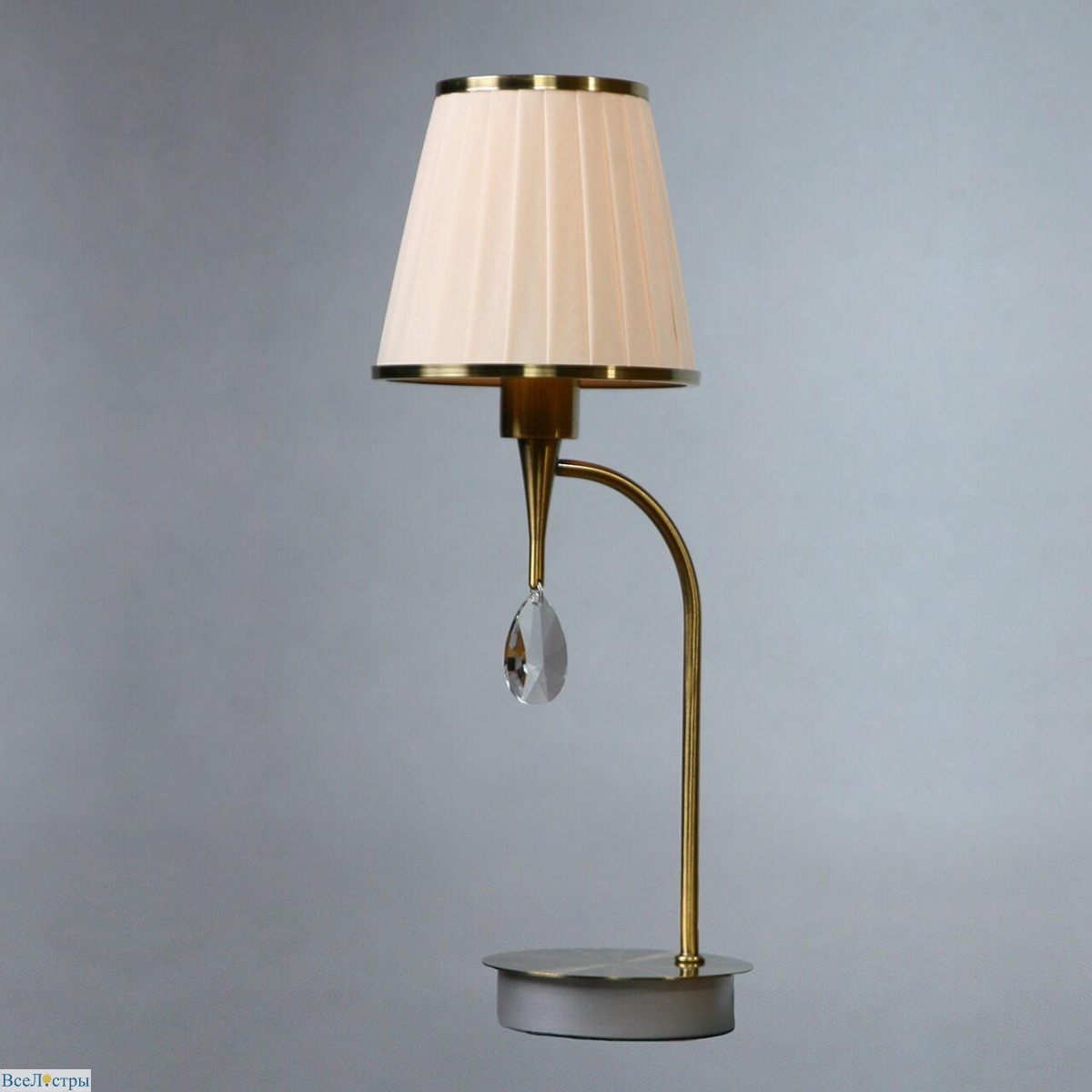 настольная лампа brizzi alora ma01625t/001 bronze cream