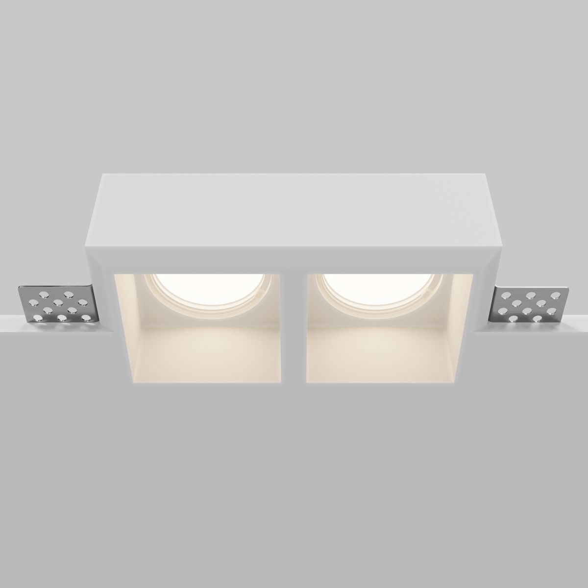 встраиваемый светильник maytoni technical gyps modern dl131-gu10-02-w