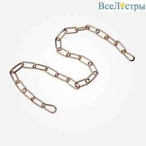 10301 цепь длиной 1 метр с 2 карабинами золото, арт. 73024