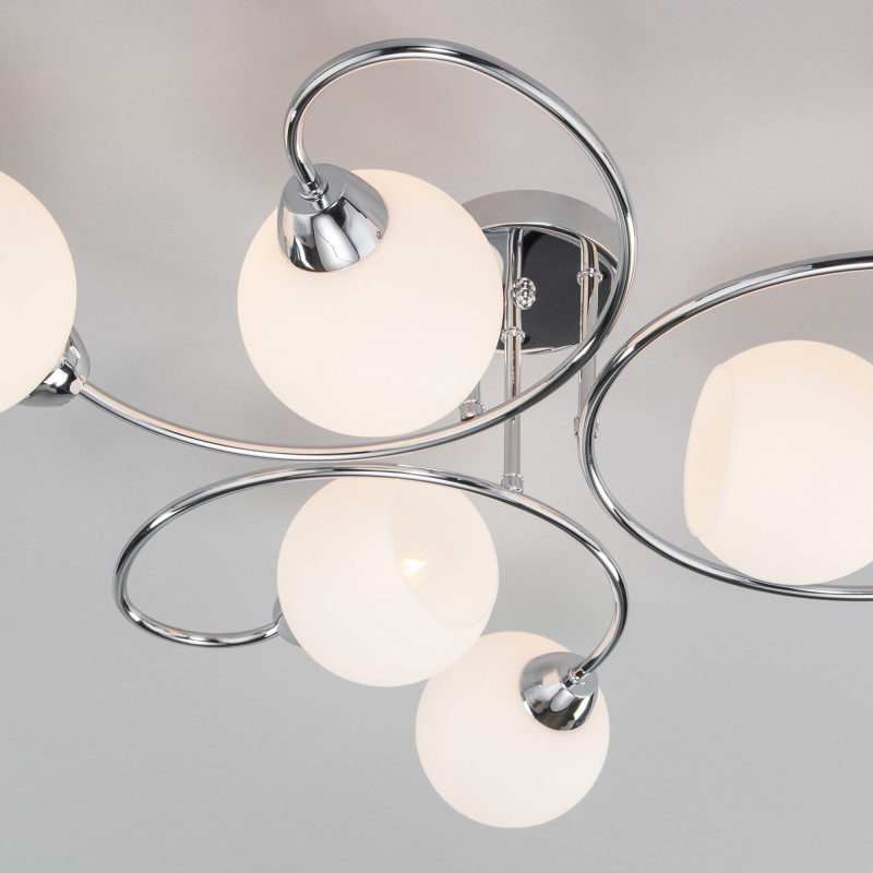 люстра на штанге eurosvet tulia 30136/6 хром