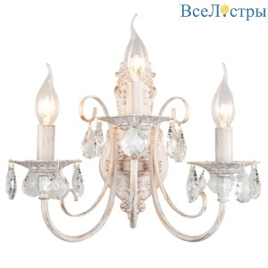 3305/3 белый с золотом/прозрачный хрусталь Strotskis