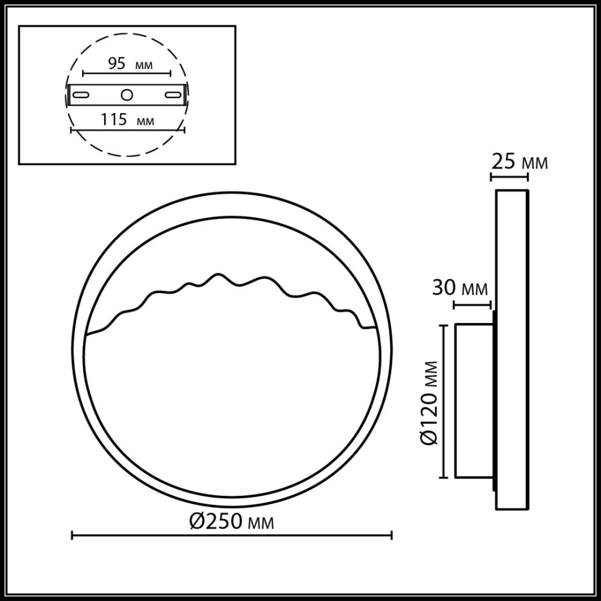 настенный светильник odeon light ecodesign valley 7068/9wl