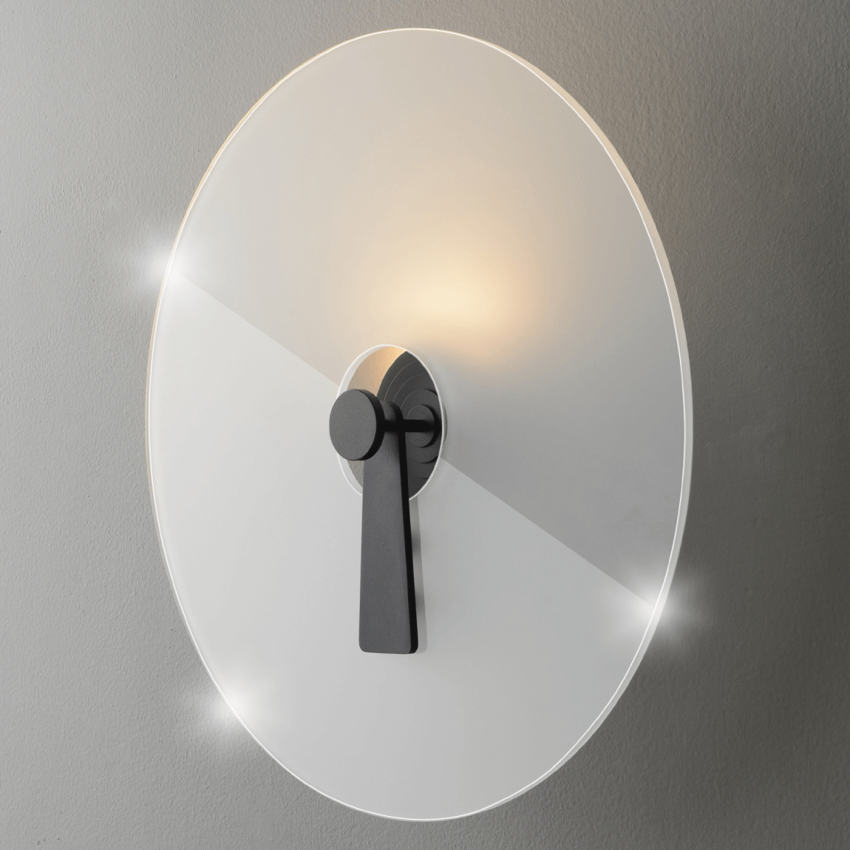 бра crystal lux chiaroscuro ap6w led black