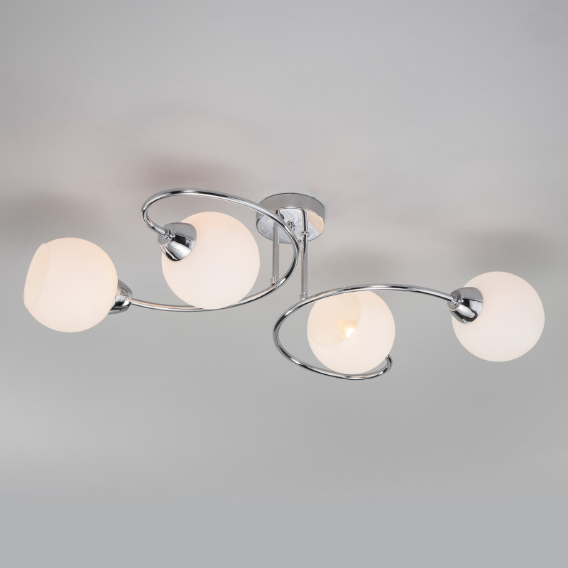 люстра на штанге eurosvet tulia 30136/4 хром