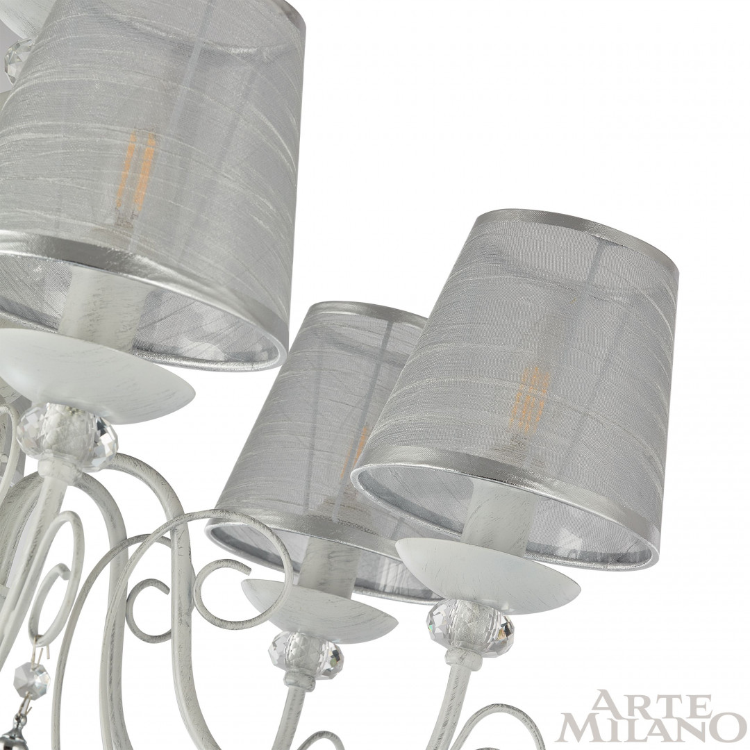 подвесная люстра arte milano 347620/6 wt+sl