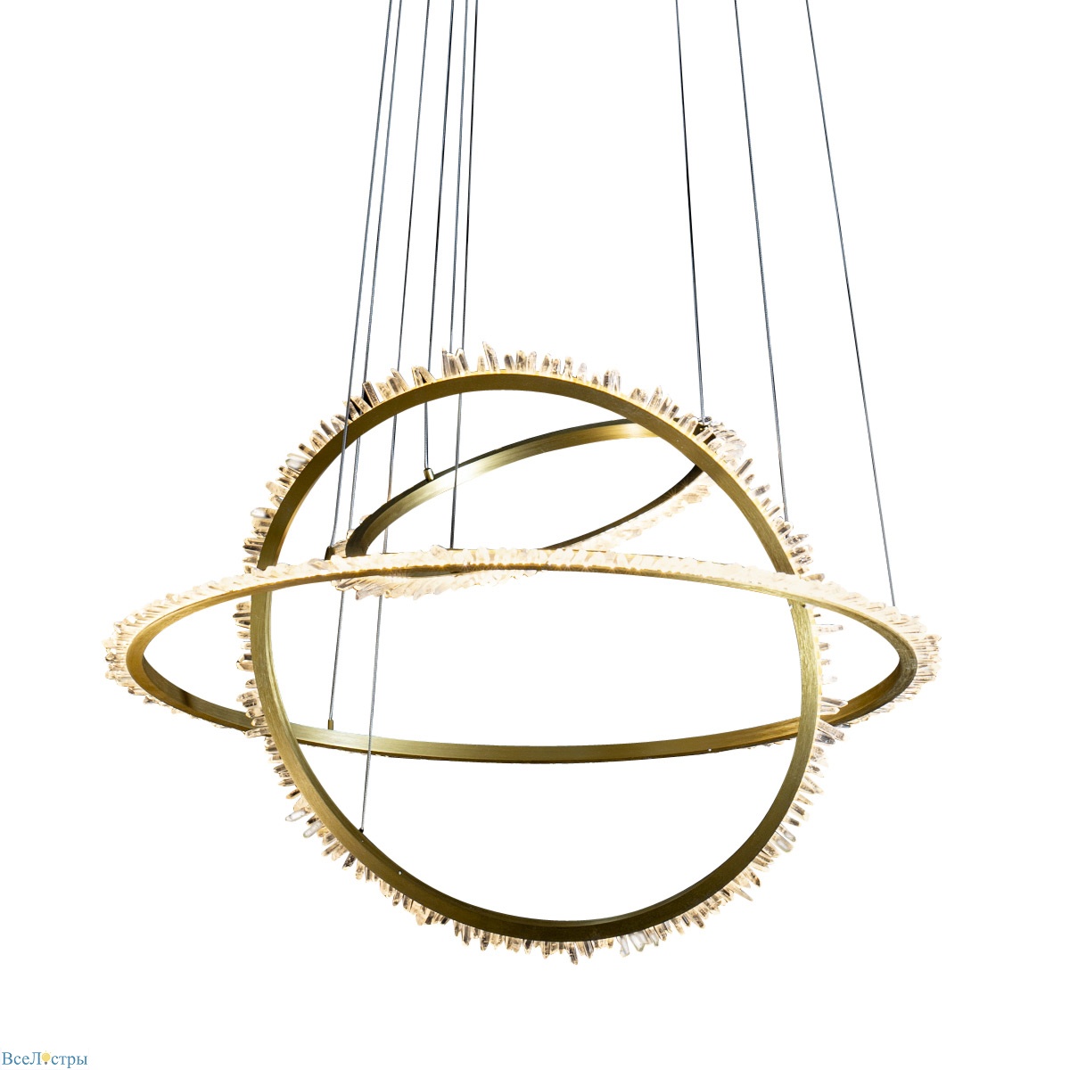 подвесная люстра delight collection quartz halo md20020154-3a satin gold