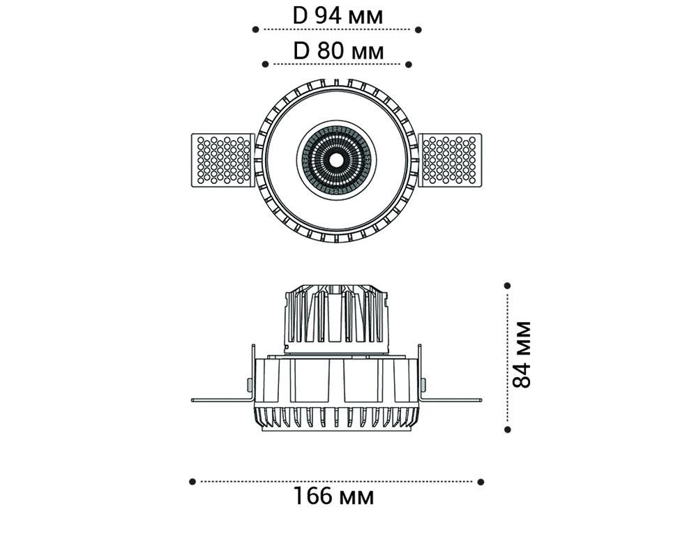 встраиваемый светодиодный светильник italline it08-8021 white 3000k