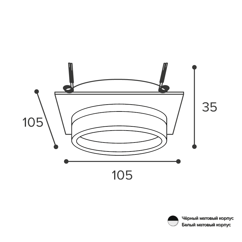 встраиваемый светильник wolta luce wdl-gx53/06w-s