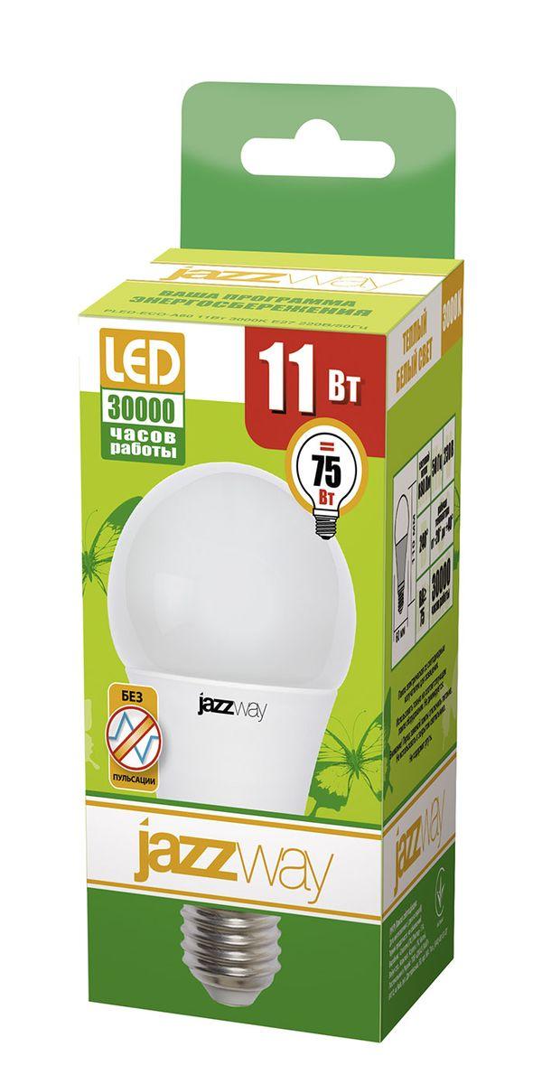 лампа светодиодная jazzway e27 11w 3000k матовая 1033208