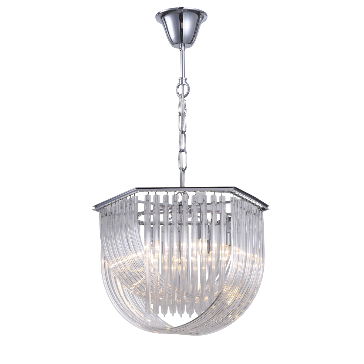 подвесной светильник delight collection murano glass kr0116p-7l/a chrome