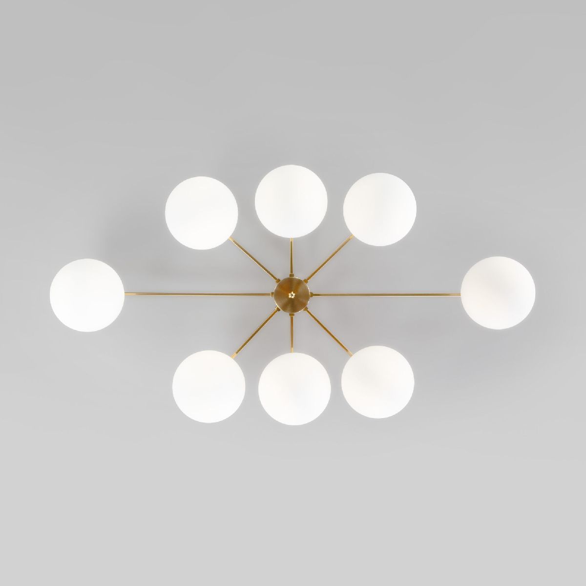 потолочная люстра eurosvet opaline 70220/8 латунь smart a065768