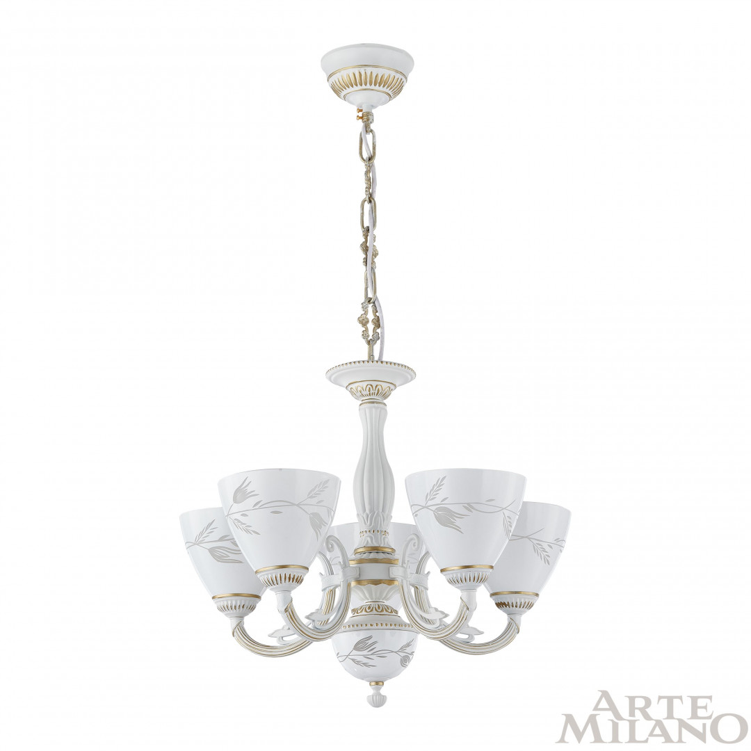 подвесная люстра arte milano 343659/5 wt+g