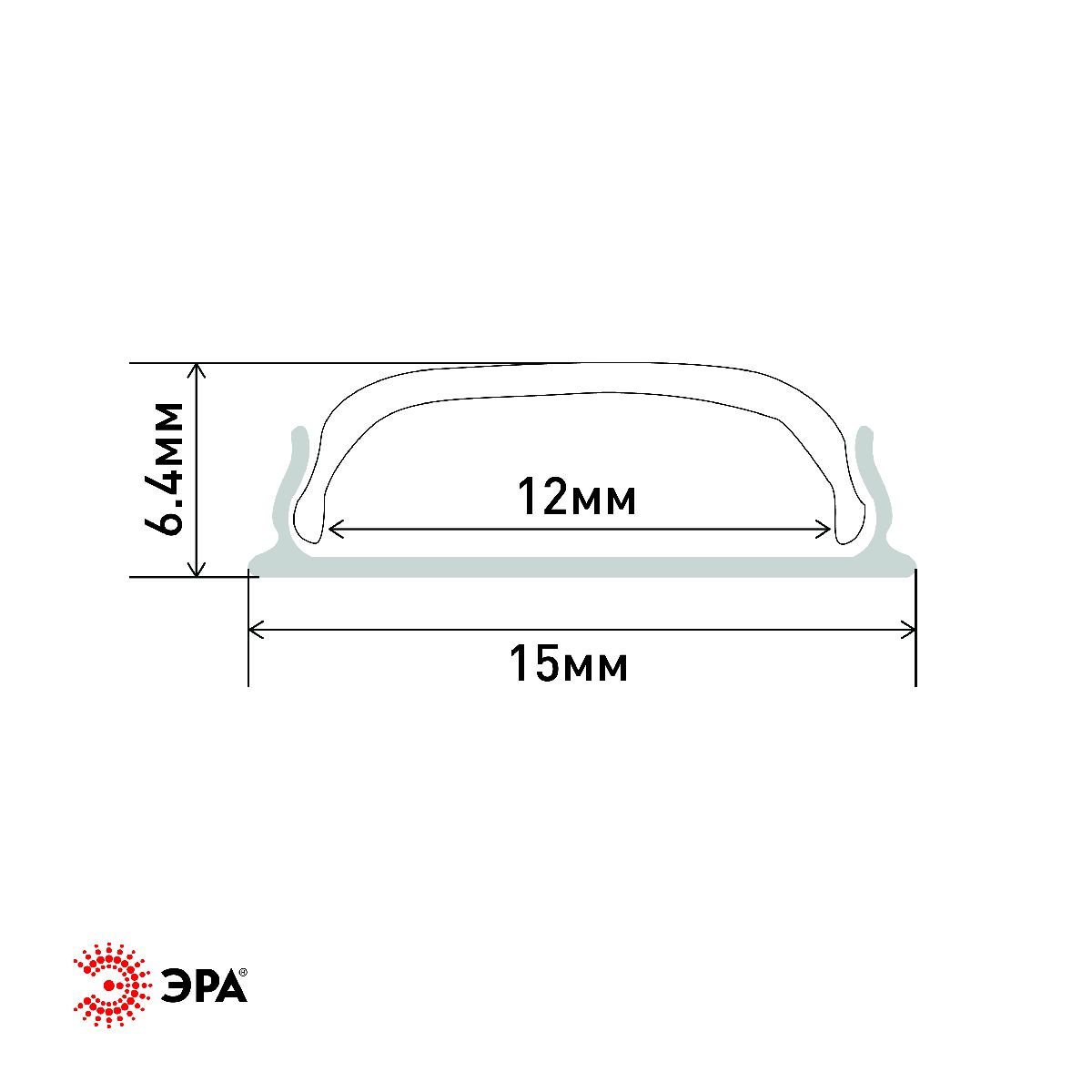 комплект с гибким накладным анодированным профилем эра 1506g б0041245