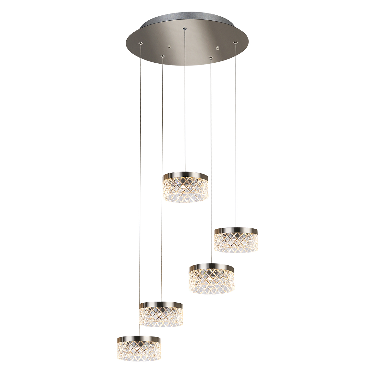 подвесной светильник diamond cut md21020075-5a satin nickel delight collection