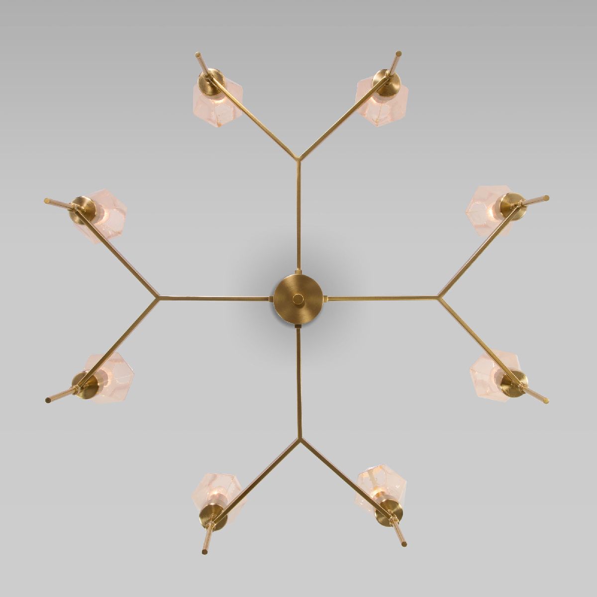 люстра на штанге eurosvet prism 60143/8 латунь a061937