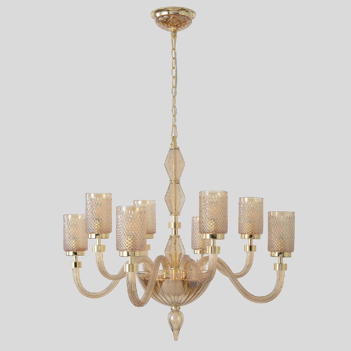подвесная люстра crystal lux silvestro sp8 amber