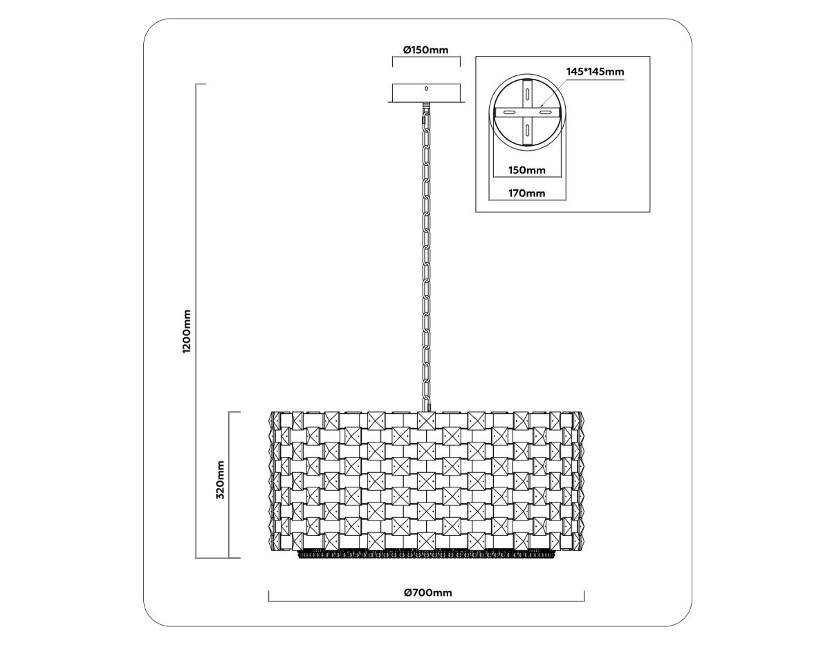 подвесная люстра ambrella light high light crystal lh41009