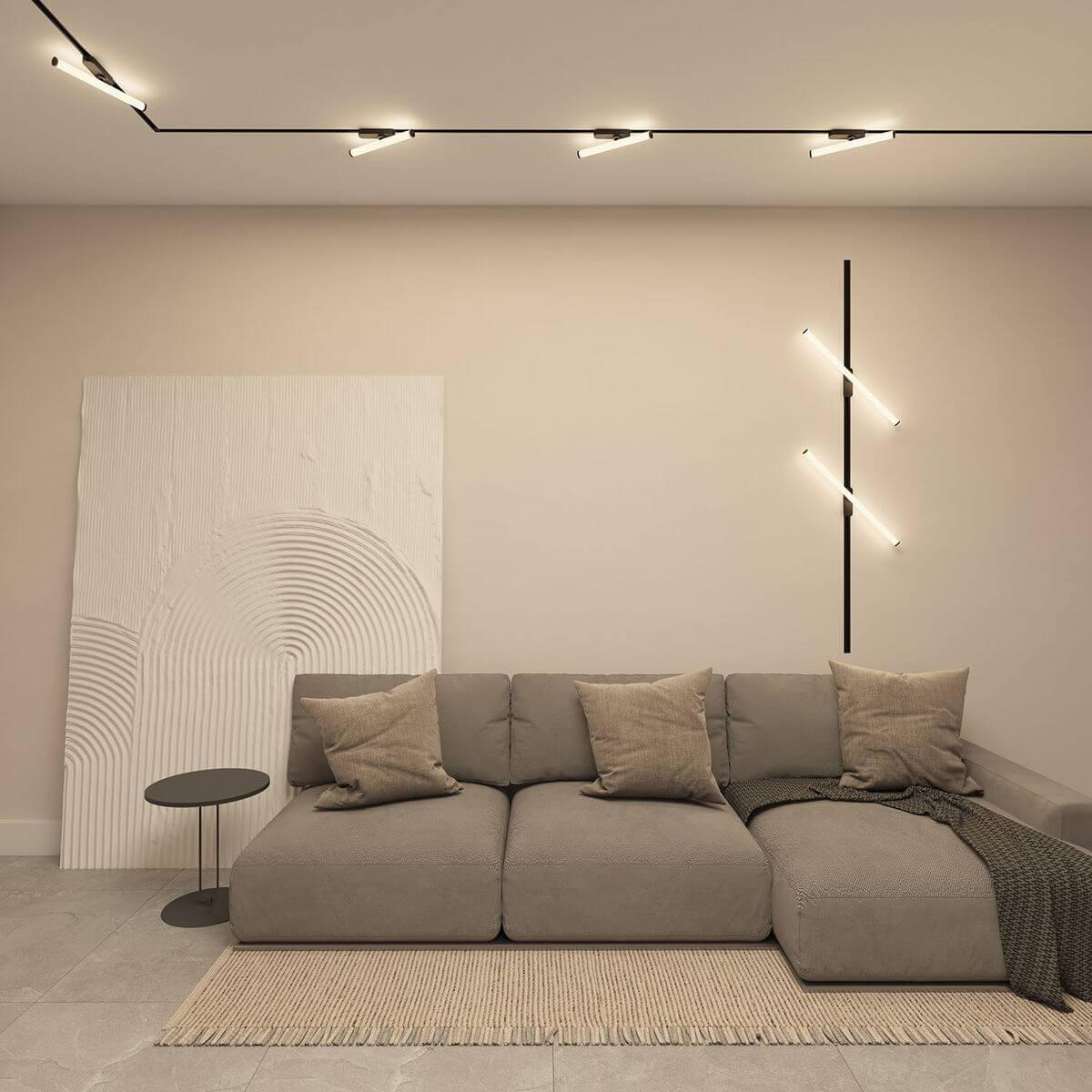 трековый светодиодный светильник denkirs strom dk6448-bk