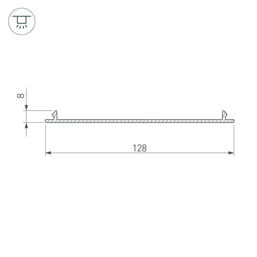 экран arlight top-linia140-с-2000 anod 016985