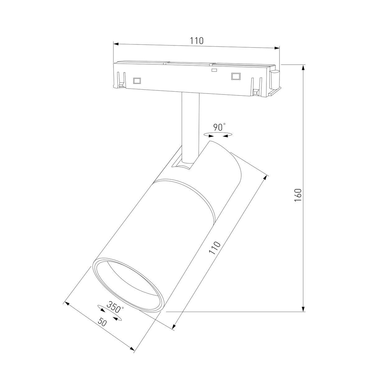 трековый светодиодный светильник elektrostandard slim magnetic 85011/01 a067378