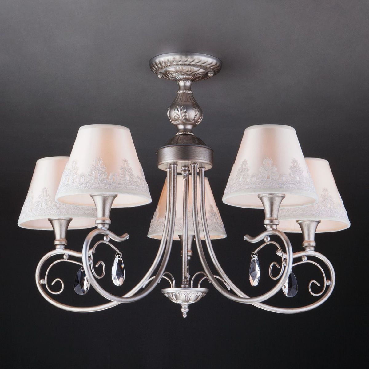 потолочная люстра eurosvet incanto 60069/5 серебро