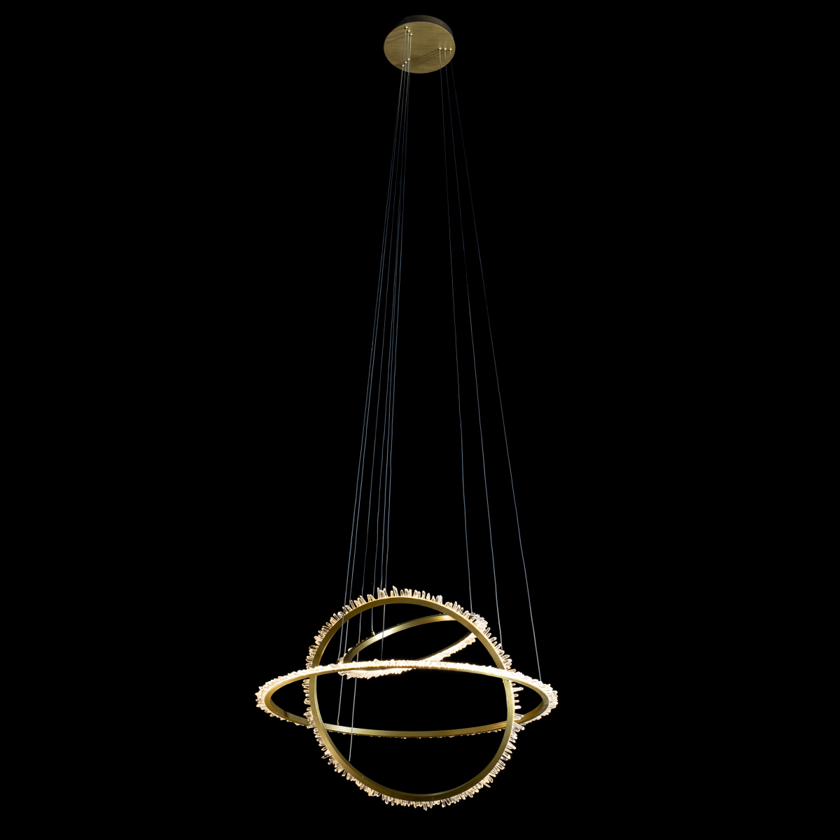 подвесная люстра delight collection quartz halo md20020154-3a satin gold