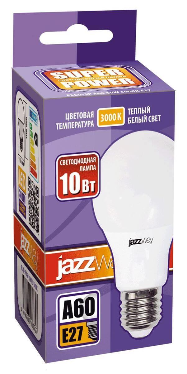 лампа светодиодная jazzway e27 10w 3000k матовая 1033697