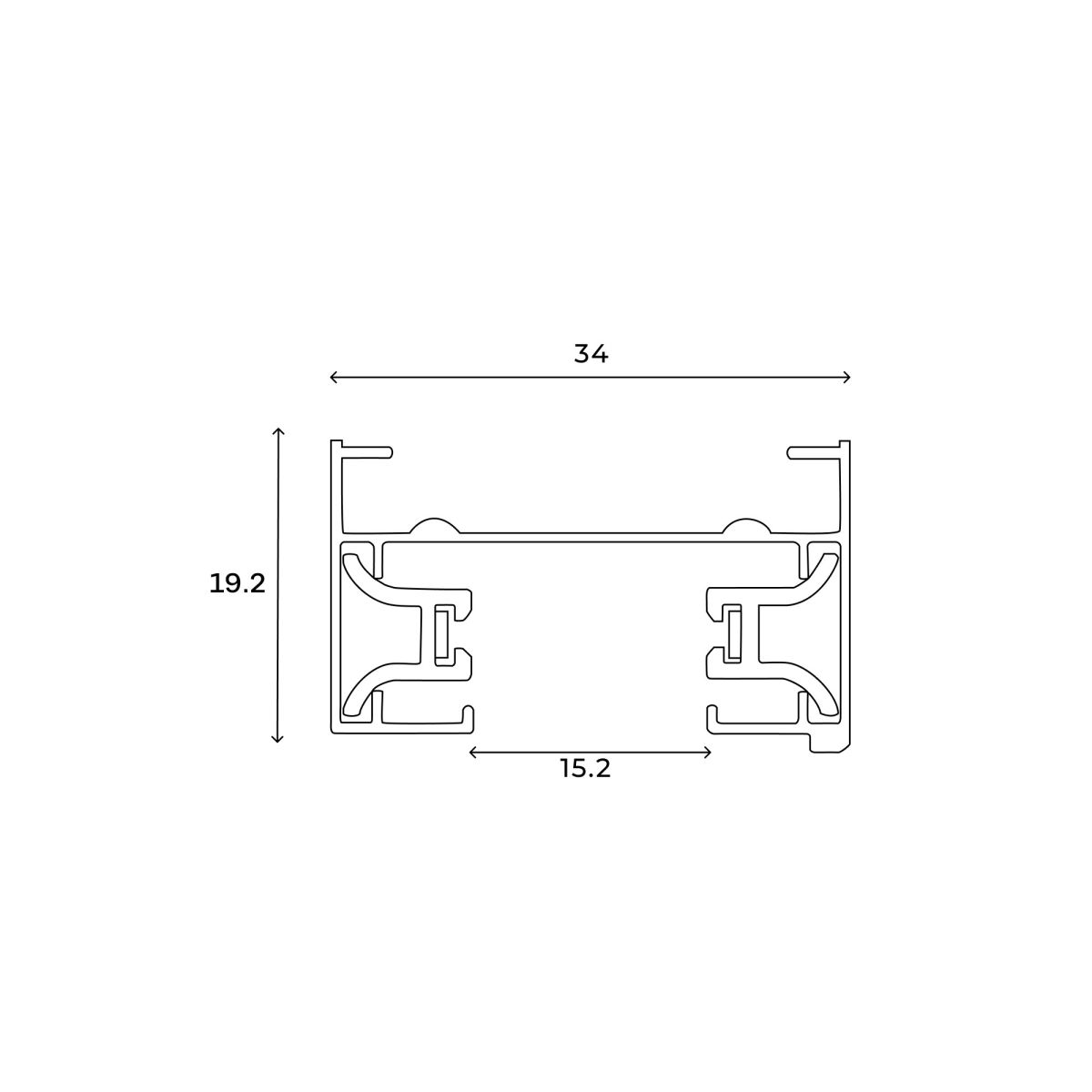 шинопровод однофазный накладной hesby lighting skylite hsbl_0212
