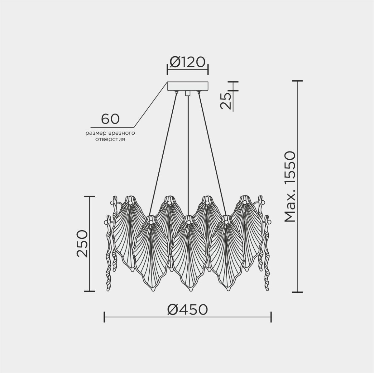 подвесная люстра modelux ml.2293.450 gd
