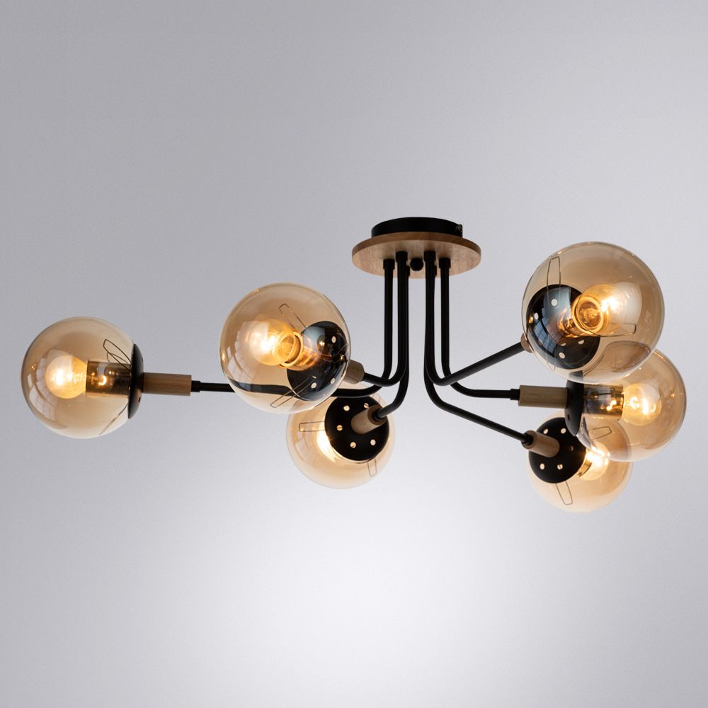 потолочная люстра arte lamp oxford a2716pl-6bk