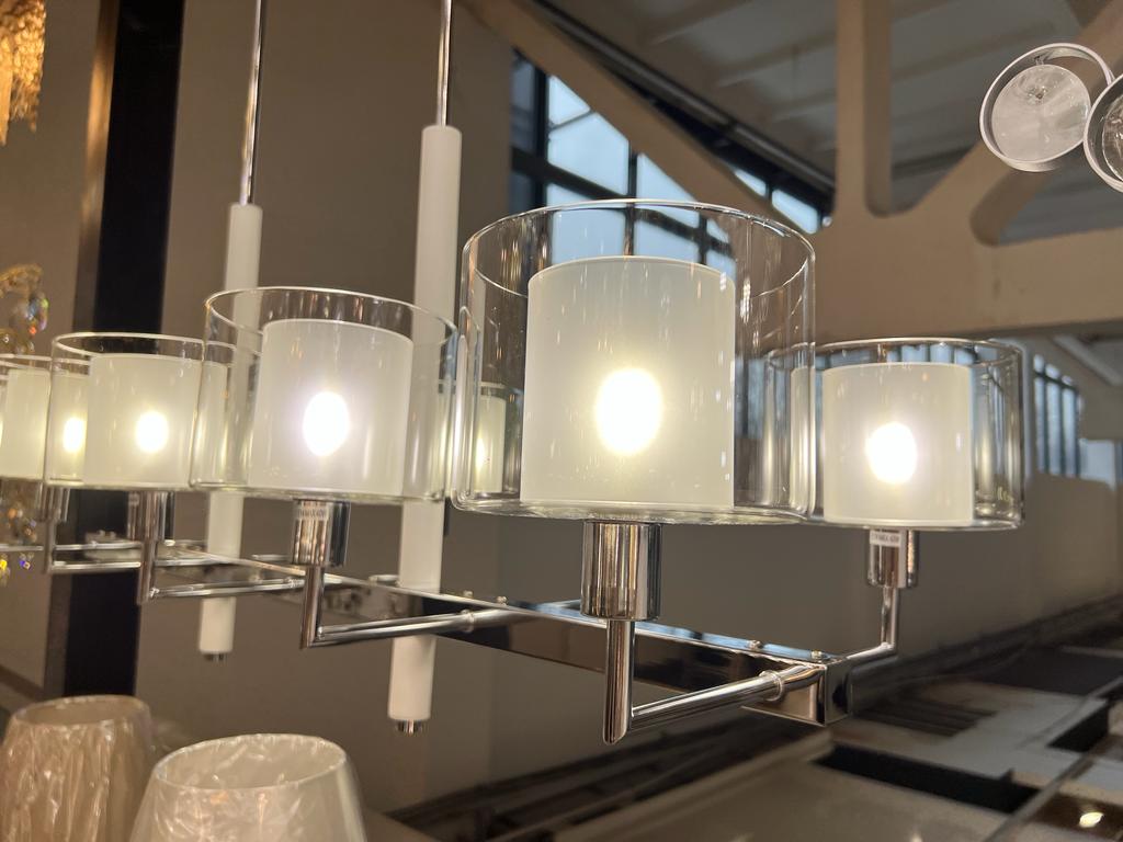 подвесная люстра crystal lux maestro sp-pl10 l1100 chrome