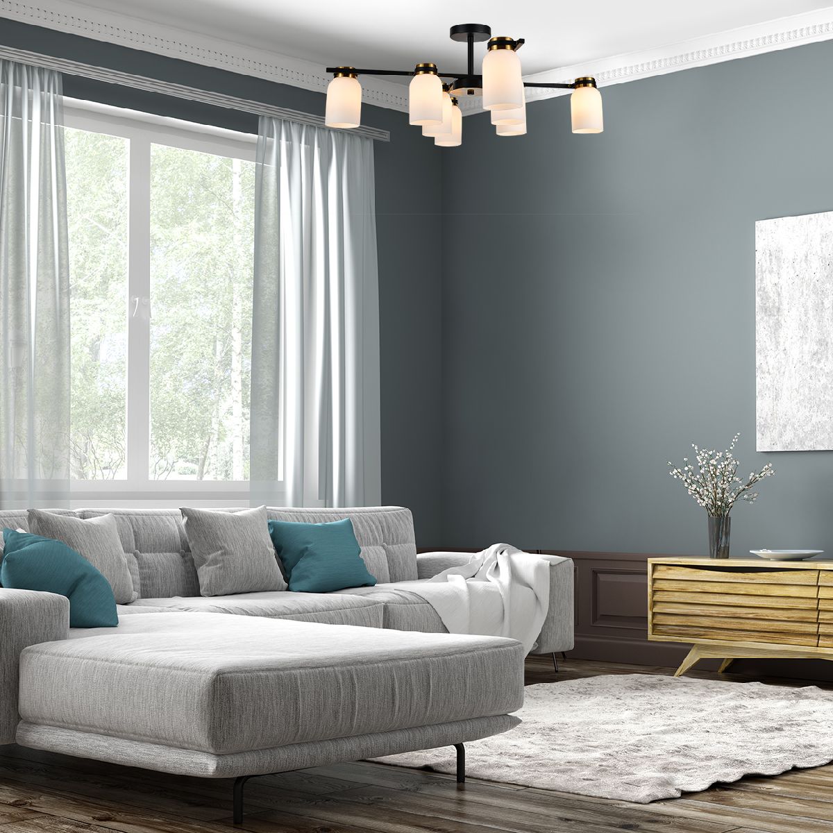 люстра на штанге escada madison 1151/8p