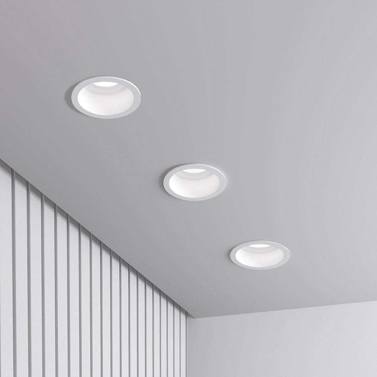 встраиваемый светильник elektrostandard hide 25008/01 gu10 белый a064262